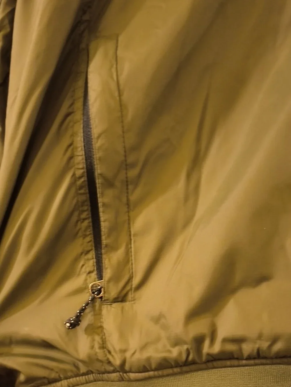Gerry Weber Olive Green Hooded Quilted Jacket with Gray Lining